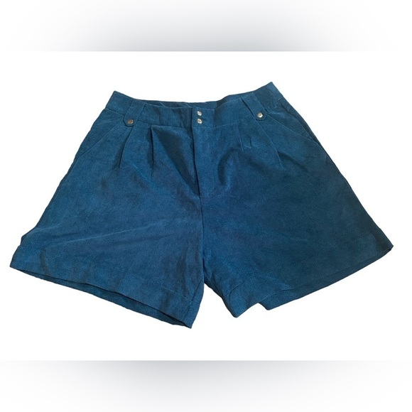 Cider Green high waisted corduroy shorts - Picture 1 of 6
